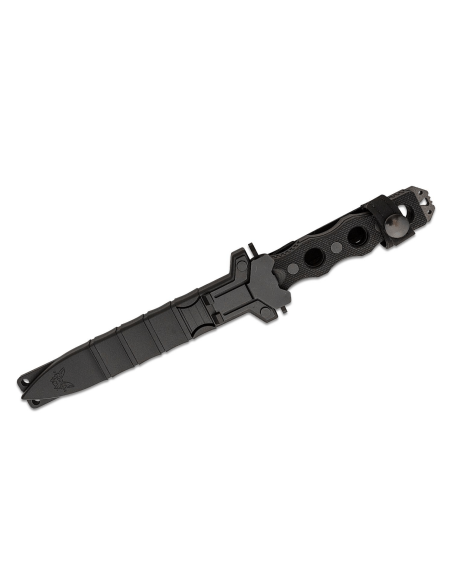 Coltello Benchmade SOCP 185BK lama in acciaio inossidabile 18 cm manico traforato in G10 nero con fodero