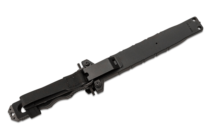 Benchmade SOCP 185BK kniv 18 cm rustfrit stålblad sort G10 gennembrudt håndtag med skede