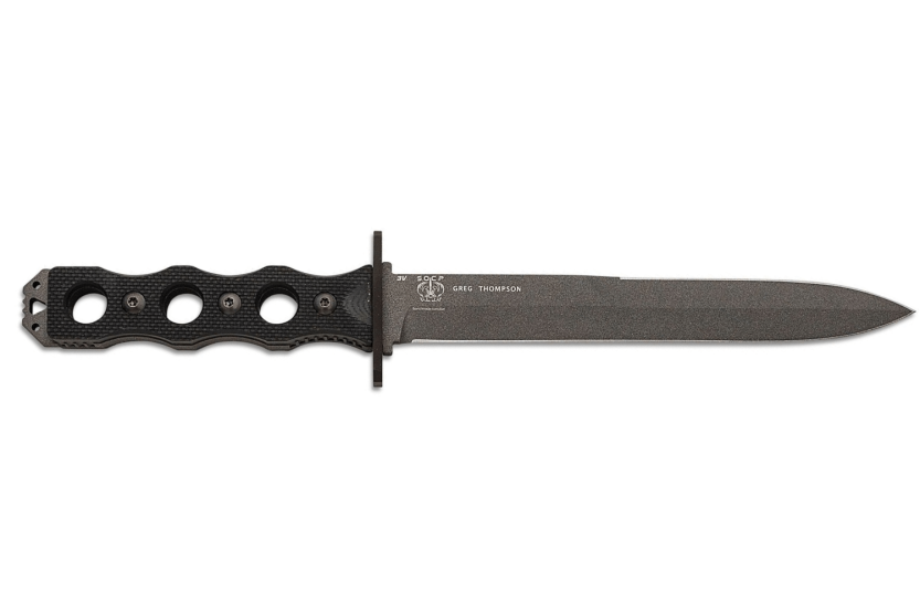 Benchmade SOCP 185BK kniv 18 cm rustfrit stålblad sort G10 gennembrudt håndtag med skede