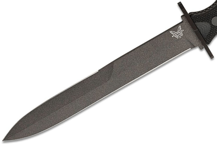 Benchmade SOCP 185BK mes 18cm roestvrij staal zwart G10 opengewerkt handvat met schede
