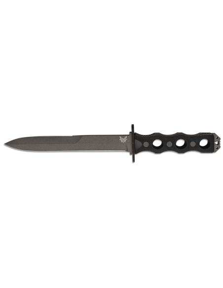 Benchmade SOCP 185BK mes 18cm roestvrij staal zwart G10 opengewerkt handvat met schede