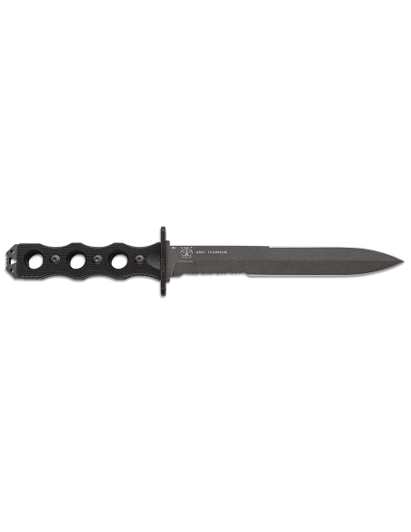Benchmade SOCP 185SBK knife 18cm semi-serrated blade black G10 openwork handle with case
