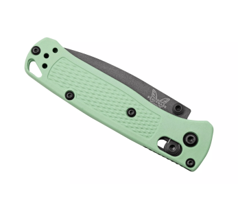 Canivete dobrável Benchmade Mini Bugout Sea Foam 533GY-06 lâmina preta 9,4 cm cabo em Grivory verde 2