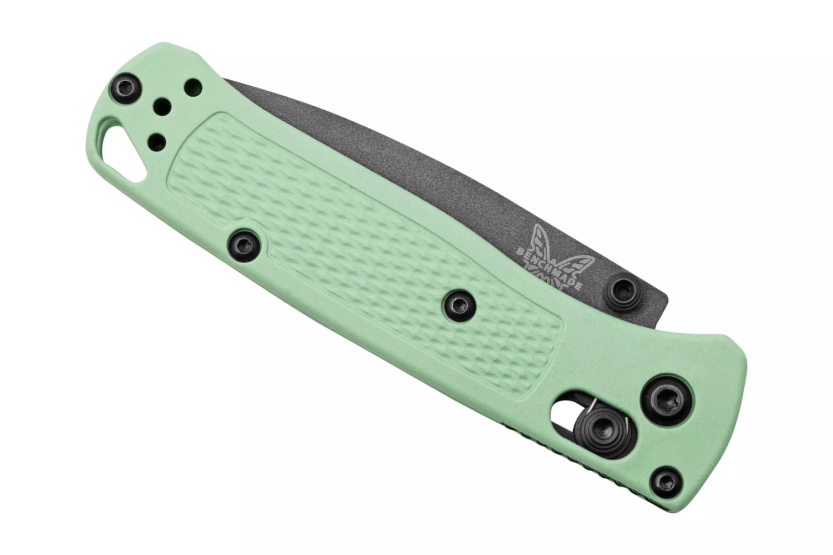 Benchmade Mini Bugout Sea Foam vouwmes 533GY-06 zwart lemmet groen Grivory handvat 9,4cm
