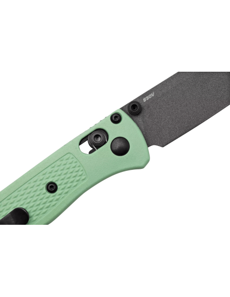 Benchmade Mini Bugout Sea Foam vouwmes 533GY-06 zwart lemmet groen Grivory handvat 9,4cm