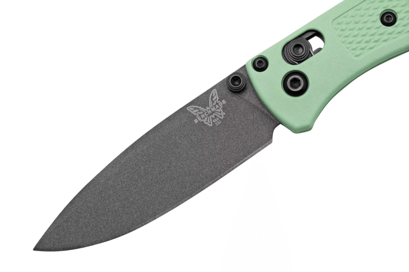 Benchmade Mini Bugout Sea Foam vouwmes 533GY-06 zwart lemmet groen Grivory handvat 9,4cm