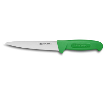 Faca para sangrar profissional Fischer 17cm cabo verde moldado