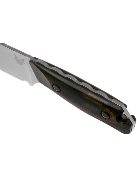 Faca de caça Benchmade Hidden Canyon Hunter 15017 Lâmina de 7cm cabo em madeira + bainha em pele
