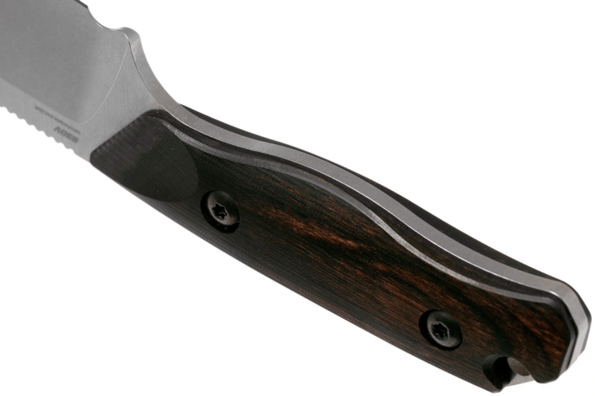 Benchmade Hidden Canyon Hunter 15017 jachtmes 7cm lemmet houten handvat + lederen schede