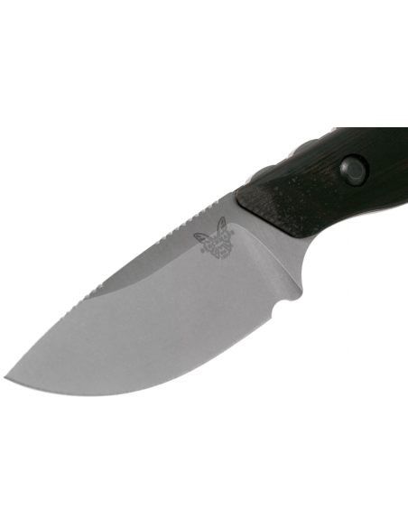 Benchmade Hidden Canyon Hunter 15017 hunting knife 7cm blade wood handle + leather sheath