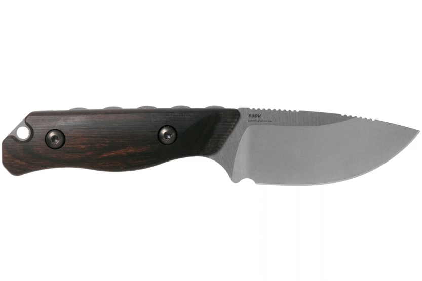 Benchmade Hidden Canyon Hunter 15017 hunting knife 7cm blade wood handle + leather sheath