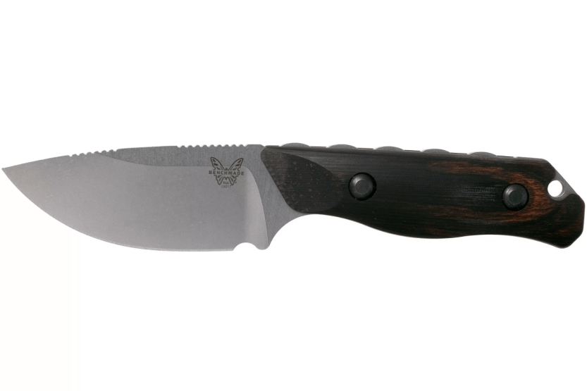 Faca de caça Benchmade Hidden Canyon Hunter 15017 Lâmina de 7cm cabo em madeira + bainha em pele