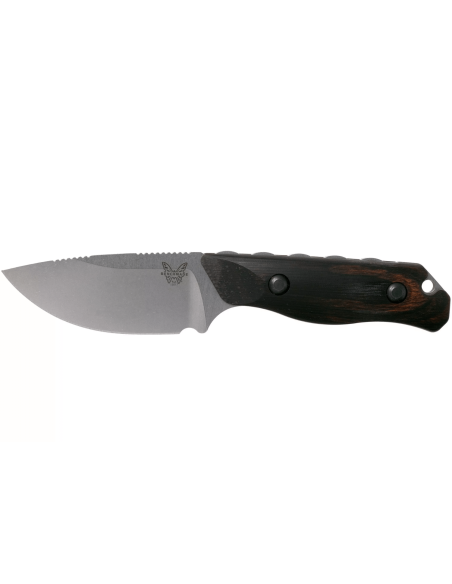 Faca de caça Benchmade Hidden Canyon Hunter 15017 Lâmina de 7cm cabo em madeira + bainha em pele