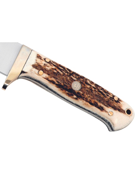 Faca de caça Puma IP Elk Hunter Stag 304410 lâmina 10,4cm cabo de chifre + bainha de couro