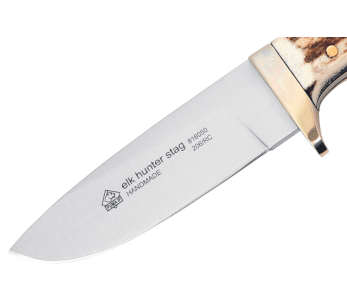Jagdmesser Puma IP Elk Hunter Stag 304410 Klinge 10,4cm Hirschgeweihgriff + Lederetui 2