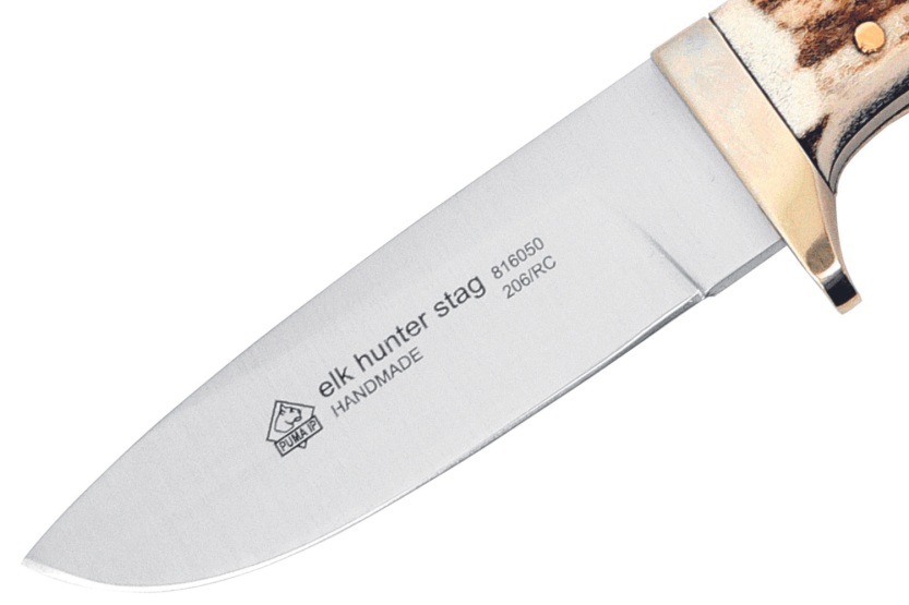 Hunting knife Puma IP Elk Hunter Stag 304410 blade 10,4cm antler handle + leather sheath