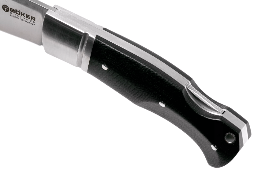 111028 Navaja plegable Böker Boxer con mango de micarta negra 10.8cm