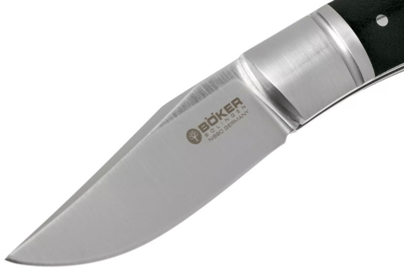 111028 Coltello pieghevole Böker Boxer con manico in micarta nera 10,8 cm