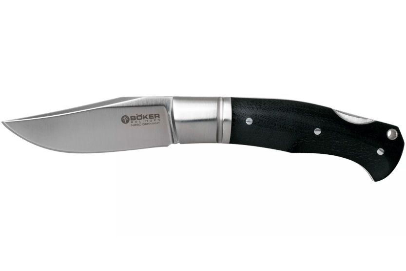 111028 Navalha dobrável Böker Boxer com cabo em micarta preta 10,8cm