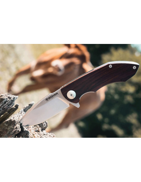 Cuchillo plegable Böker Arbolito Nahuel 01BA004 11.8cm mango de madera de guayacán