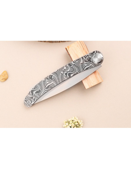 Le Coq Français Tropical Red Heart folding knife with red wooden handle 11.5cm + case