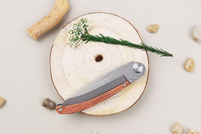 Le Coq Français Forêt folding knife 11.5cm violet wood handle + sheath