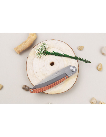 Le Coq Français Forêt taittoveitsi 11.5cm violetti puukahva + tuppi