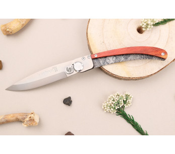 Le Coq Français Navaja Safari Corazón Rojo mango de madera rojo 11.5cm + funda 2