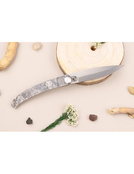 Le Coq Français Safari fällkniv Red Heart rött trähandtag 11,5cm + slida