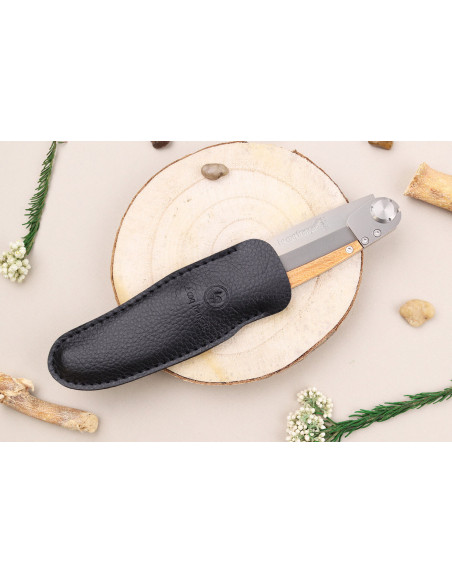 Klappmesser Le Coq Français Nautic handgefertigt Griff aus Olivenholz 11,5cm + Etui