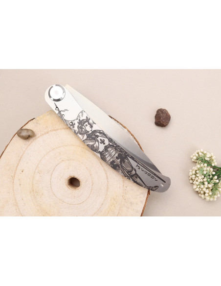 Le Coq Français Jeanne d'Arc folding knife 11.5cm olive wood handle + sheath