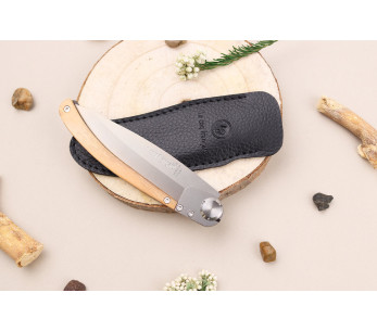 Coltello pieghevole Le Coq Français Rivière con manico in legno d'oliva 11,5 cm + custodia 2