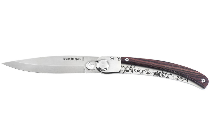 Le Coq Français Vercingétorix vouwmes 11.5cm violet houten handvat + schede