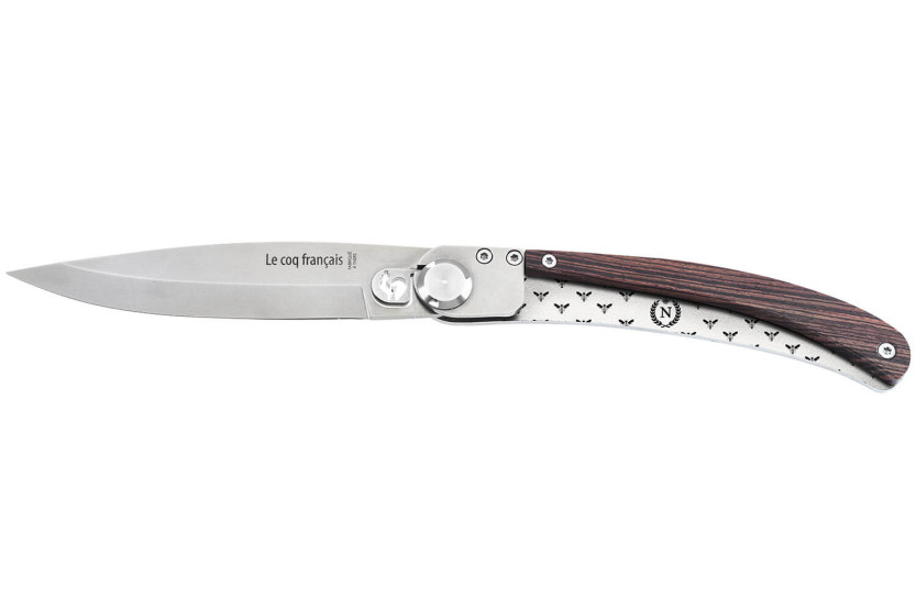 Le Coq Français Napoléon I folding knife 11.5cm violet wood handle + case