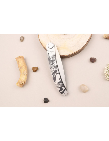 Le Coq Français Napoléon I folding knife 11.5cm violet wood handle + case