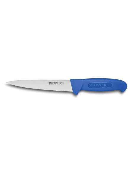 Coltello da spurgo professionale Fischer HACCP 17 cm manico blu