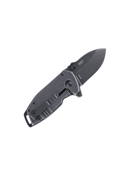 Navalha dobrável CRKT Squid Compact 2485K Cabo de aço inoxidável preto de 8 cm