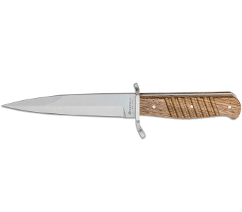 Böker Trench Knife hiiliteräksestä valmistettu terä 14,4cm saksanpähkinä kahva + nahkatuppi 2