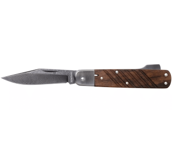 Böker 98K Damascus taittoveitsi 110715DAM 11cm pähkinäpuun kahva