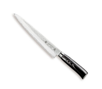 Cuchillo japonés Tamahagane Tsubame con hoja martillada 24cm acero VG5