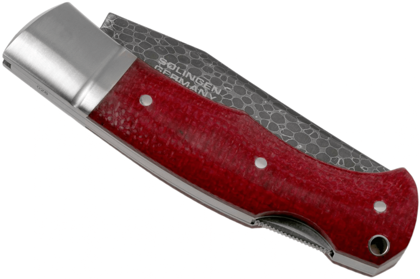 Klappmesser Böker Boxer Damascus 111025DAM Griff aus Micarta bordeaux 10,3cm