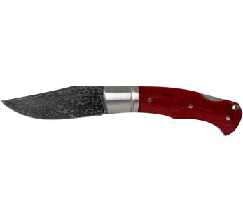 Böker Boxer Damascus vouwmes 111025DAM bordeauxrood micarta handvat 10,3cm