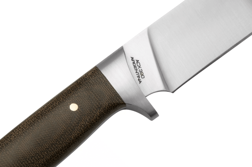 02BA351M Cuchillo Böker Arbolito Hunter 12cm hoja acero mango micarta verde + funda cuero negro