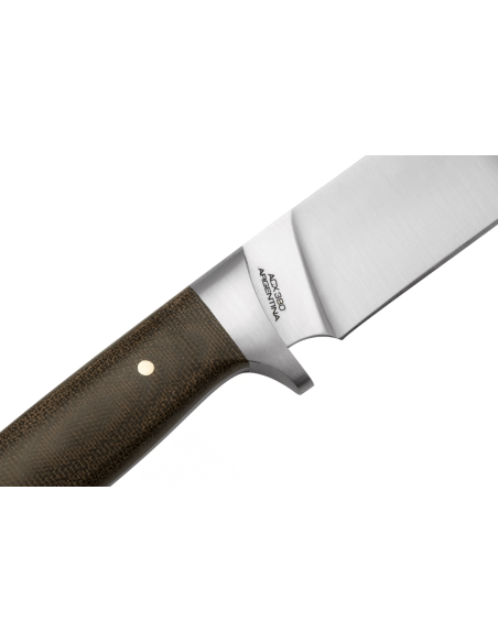 Böker Arbolito Hunter Knife 02BA351M 12 cm stålblad grønt micartahåndtag + sort læderskede