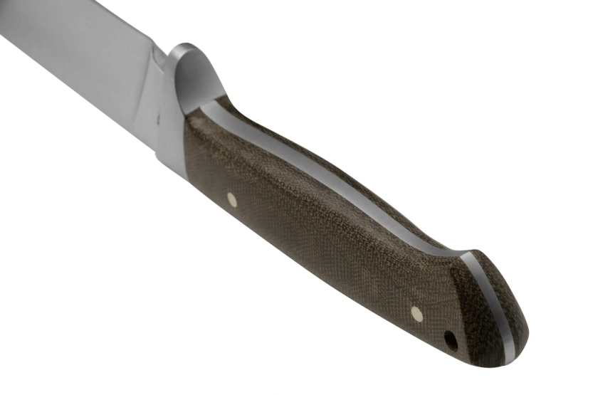 Böker Arbolito Hunter Mes 02BA351M 12cm stalen lemmet groen micarta handvat + zwart lederen schede