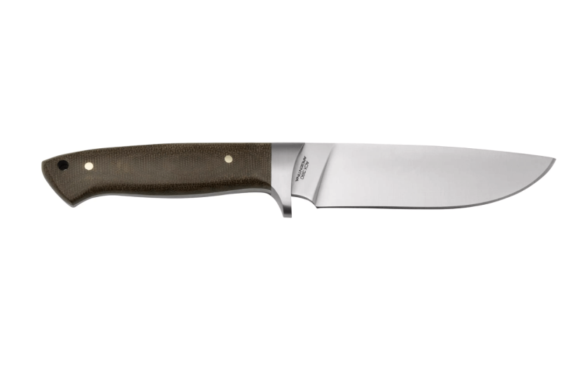 Böker Arbolito Hunter Knife 02BA351M 12 cm stålblad grønt micartahåndtag + sort læderskede