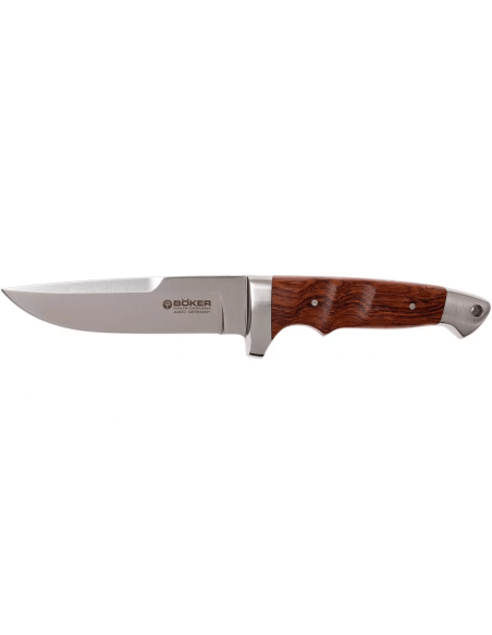 Böker Vollintegral 2.0 kniv 121585 11,8cm stålblad trähandtag + läderslida