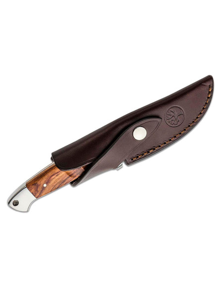 Böker Vollintegral 2.0 kniv 121585 11,8 cm stålblad træhåndtag + læderskede