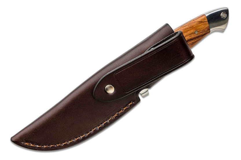 Böker Vollintegral 2.0 mes 121585 11,8cm stalen lemmet houten handvat + leren schede