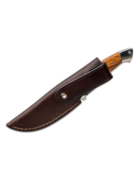 Böker Vollintegral 2.0 kniv 121585 11,8 cm stålblad træhåndtag + læderskede